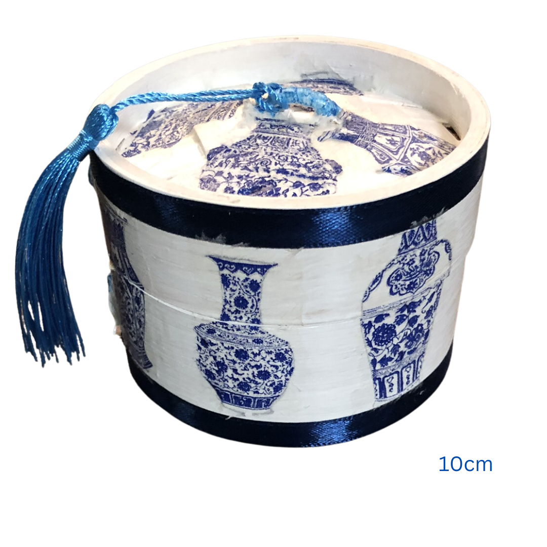 Bamboo Dim Sum Steamer - Blue and White Chinese Vase